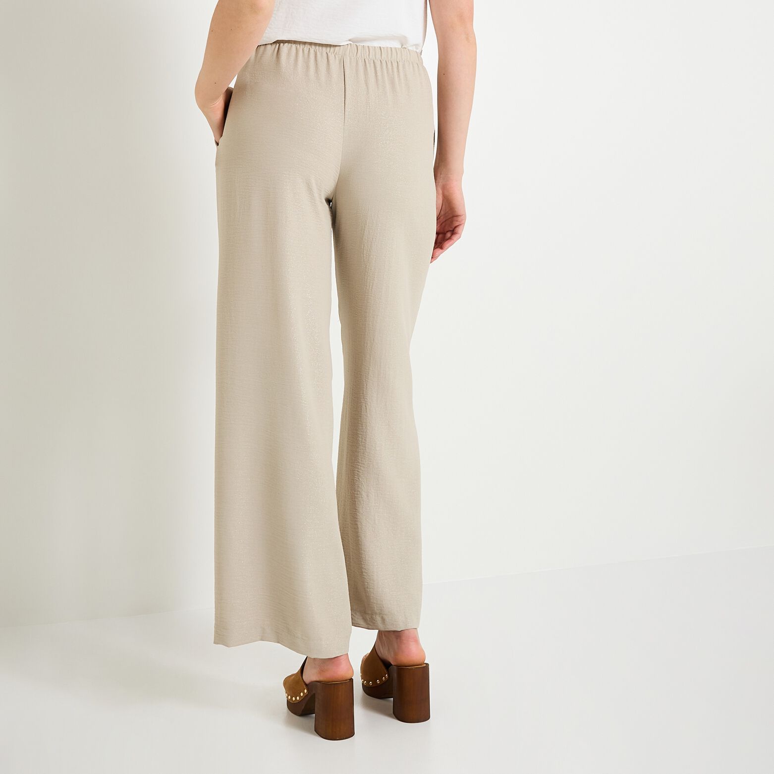 Pantalon large irisé femme