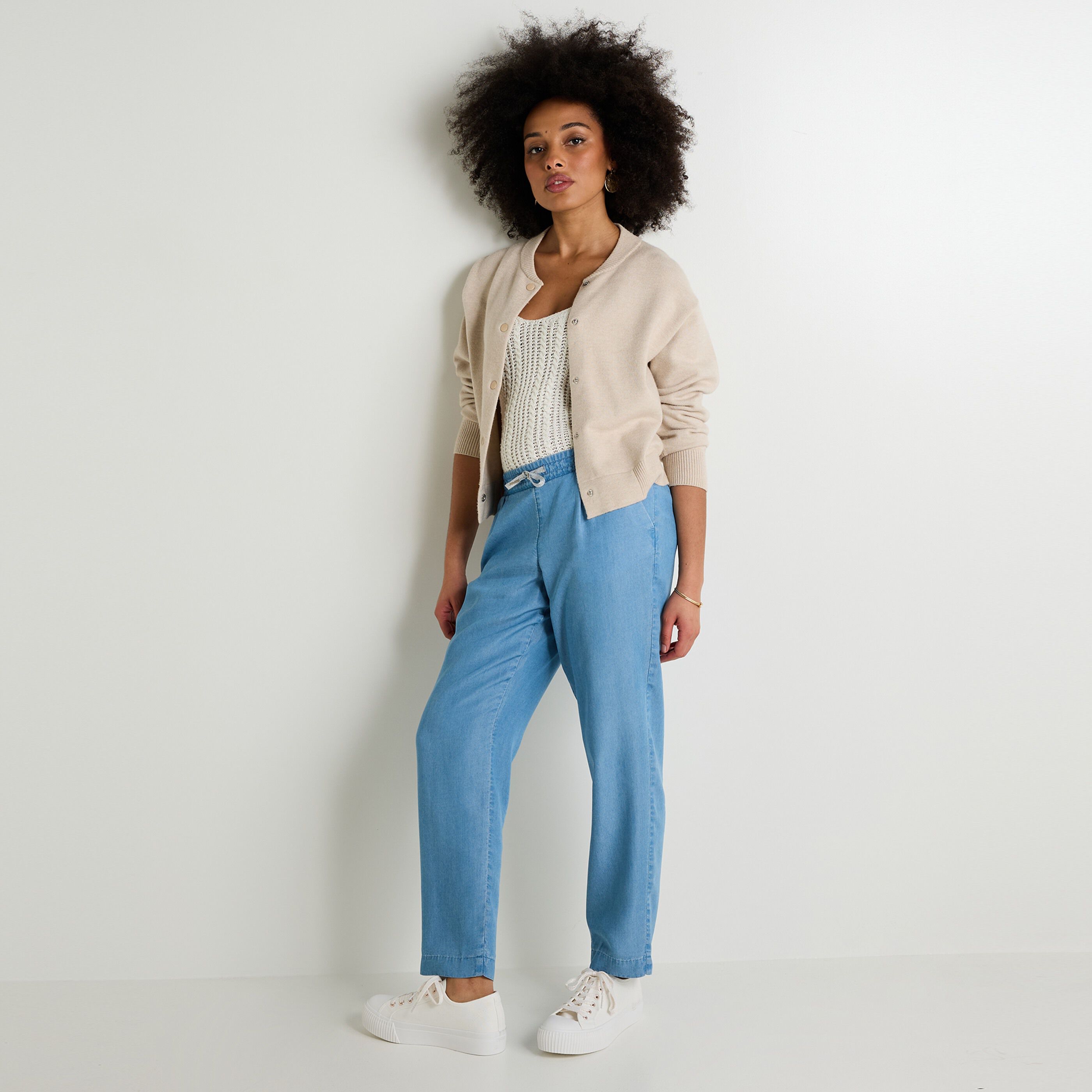 Pantalon fluide en lyocell femme