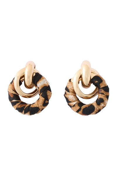Boucles d'oreilles imprimé léopard