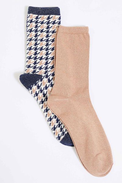 Lot de 2 paires de chaussettes fantaises
