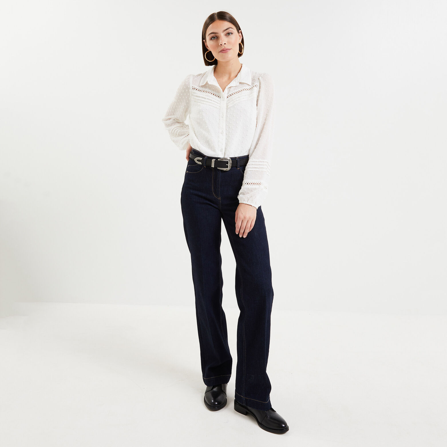 Chemisier plumetis femme