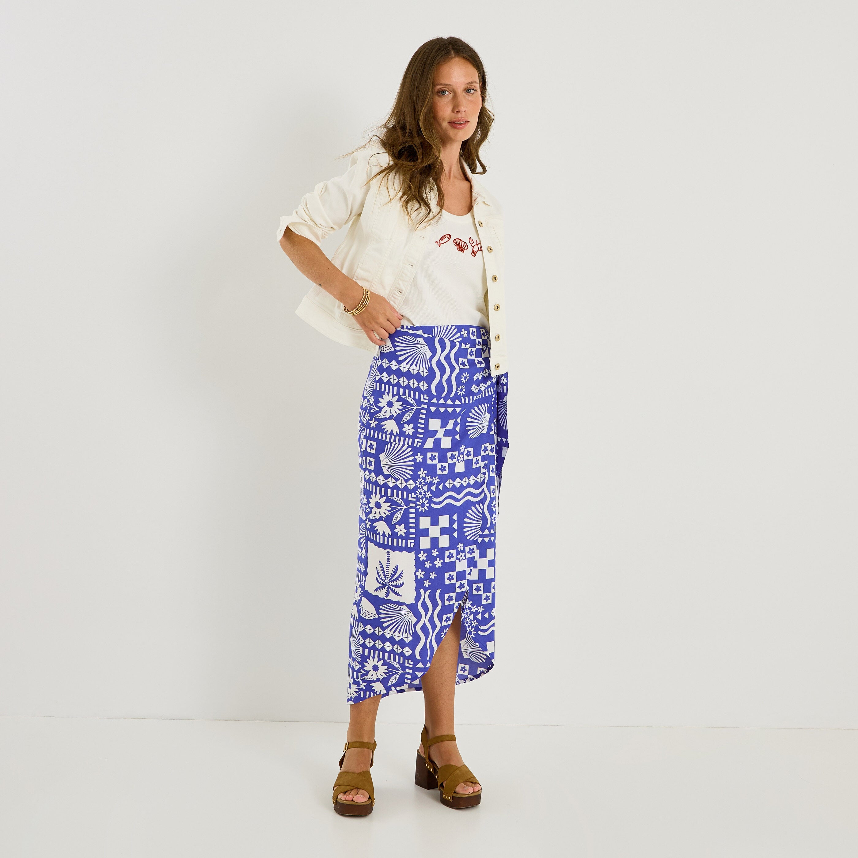 D&eacute;bardeur broderies perles femme