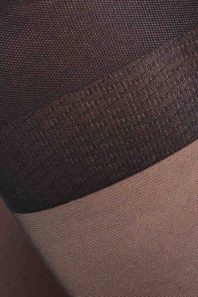 Collant noir semi opaque sculptant femme