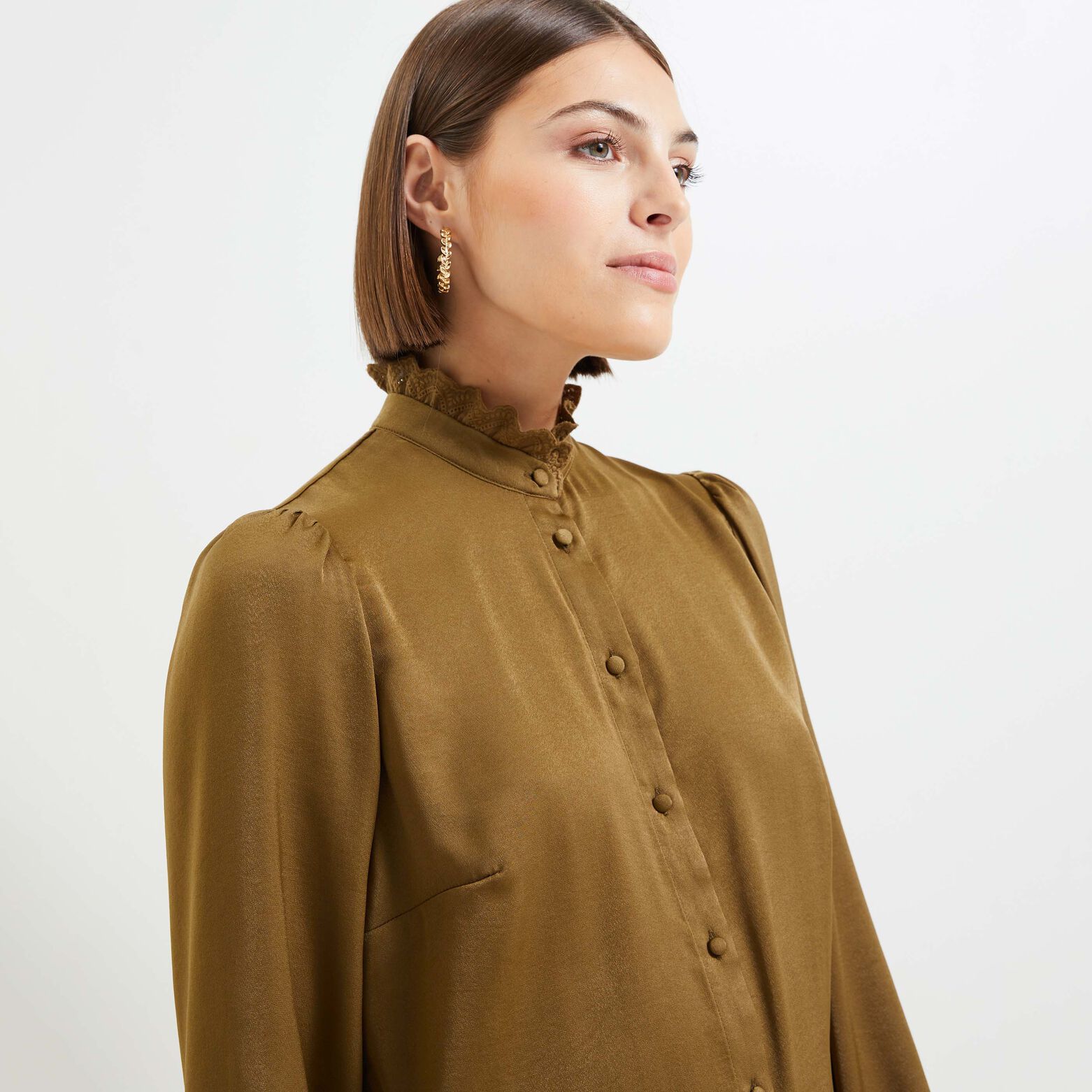 Chemise satin femme