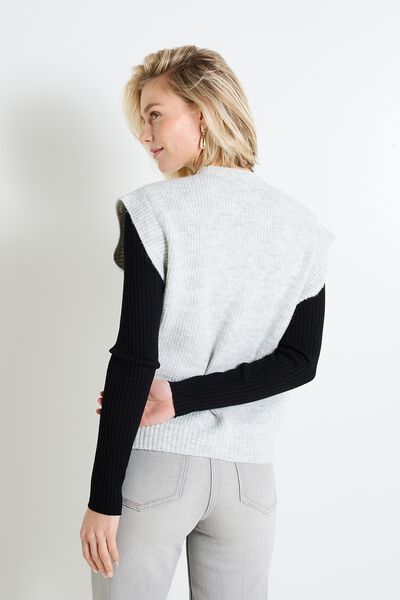 Gilet col V femme