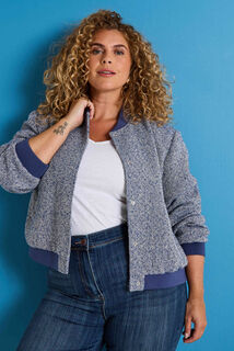 Bomber en tweed femme