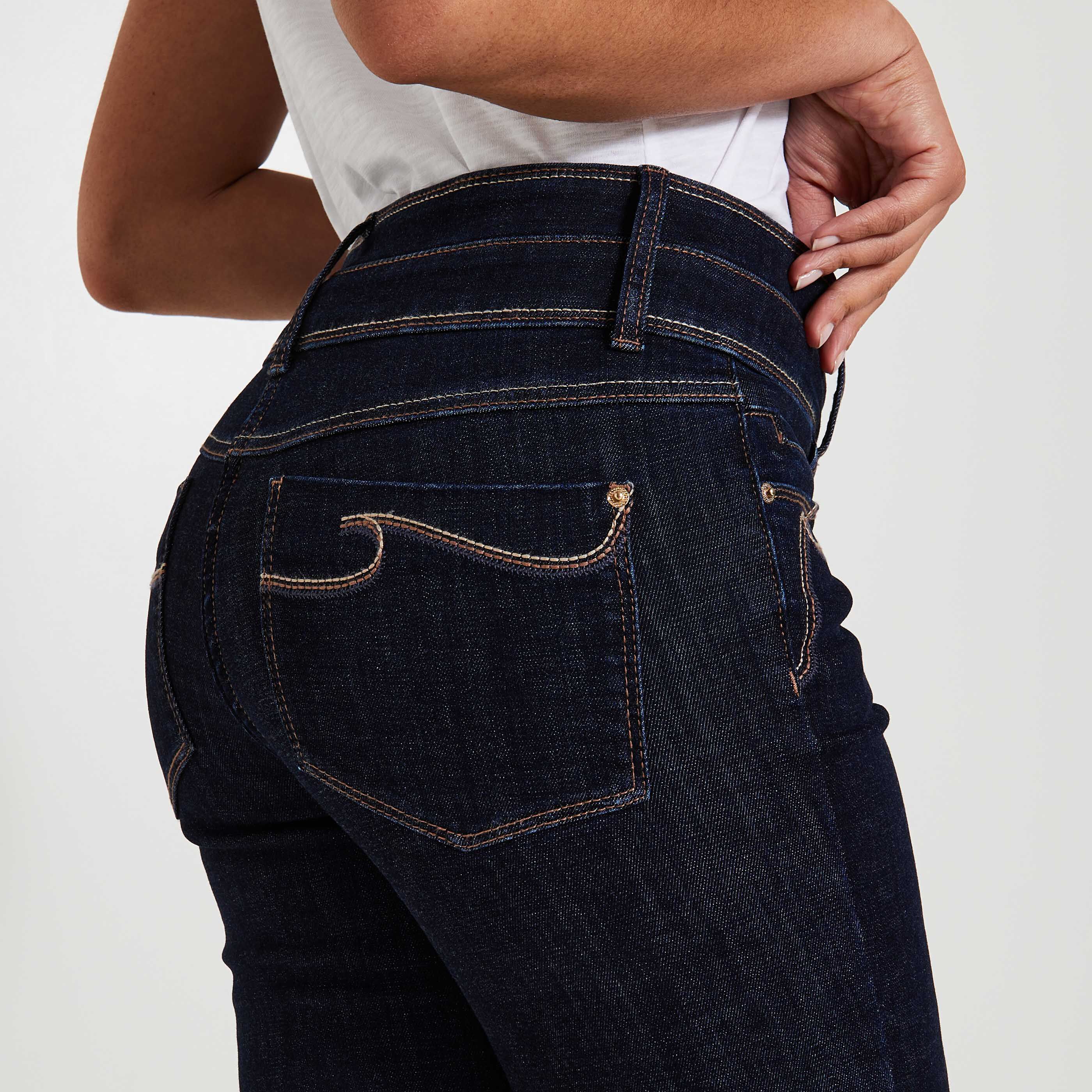 Jean raccourci taille haute HANOI femme