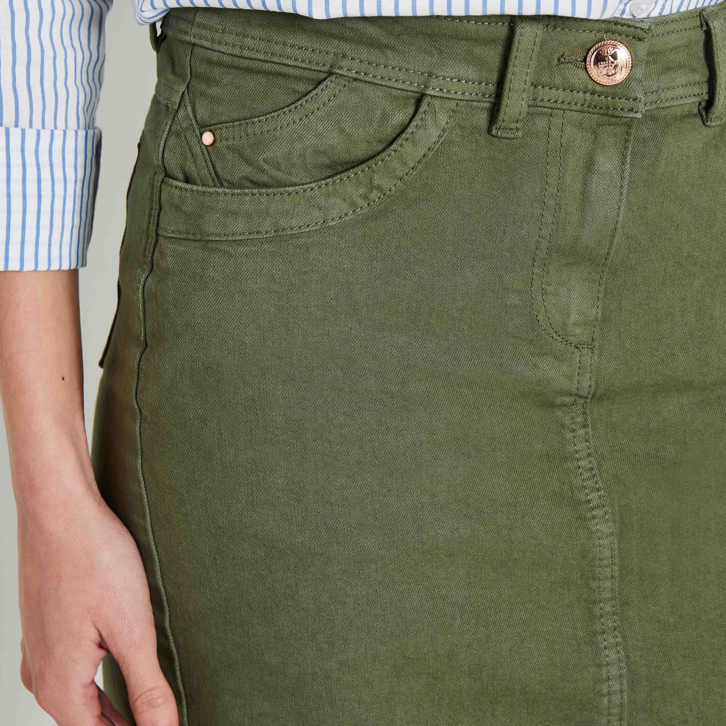 Jupe denim couleur femme