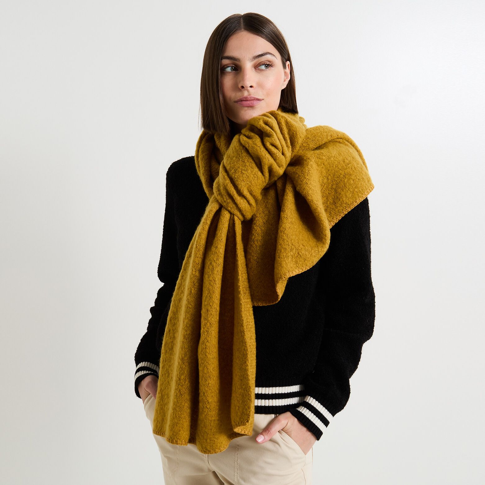 Écharpe unie femme
