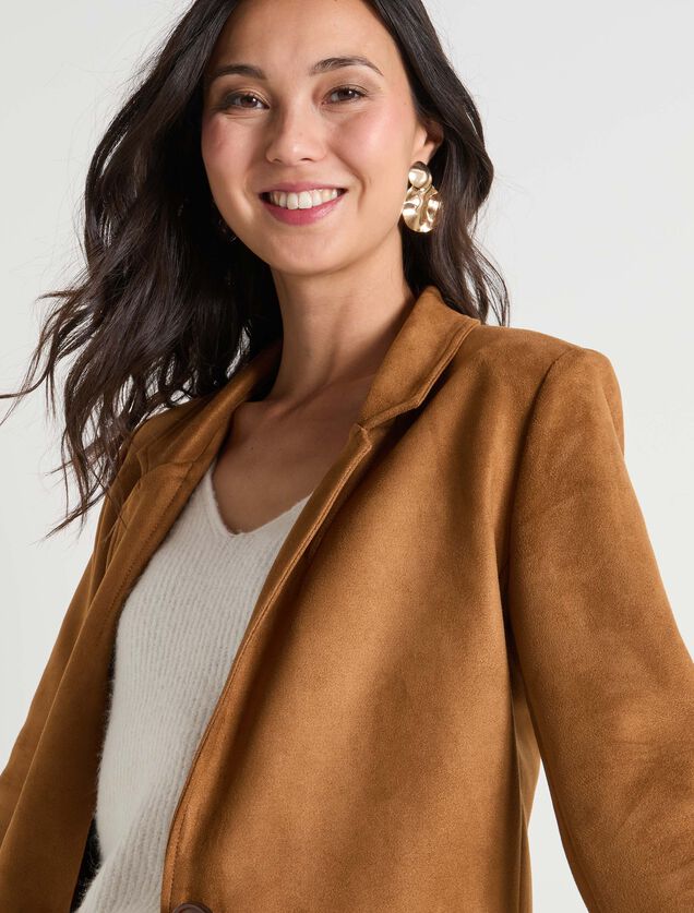 Blazer en suédine femme