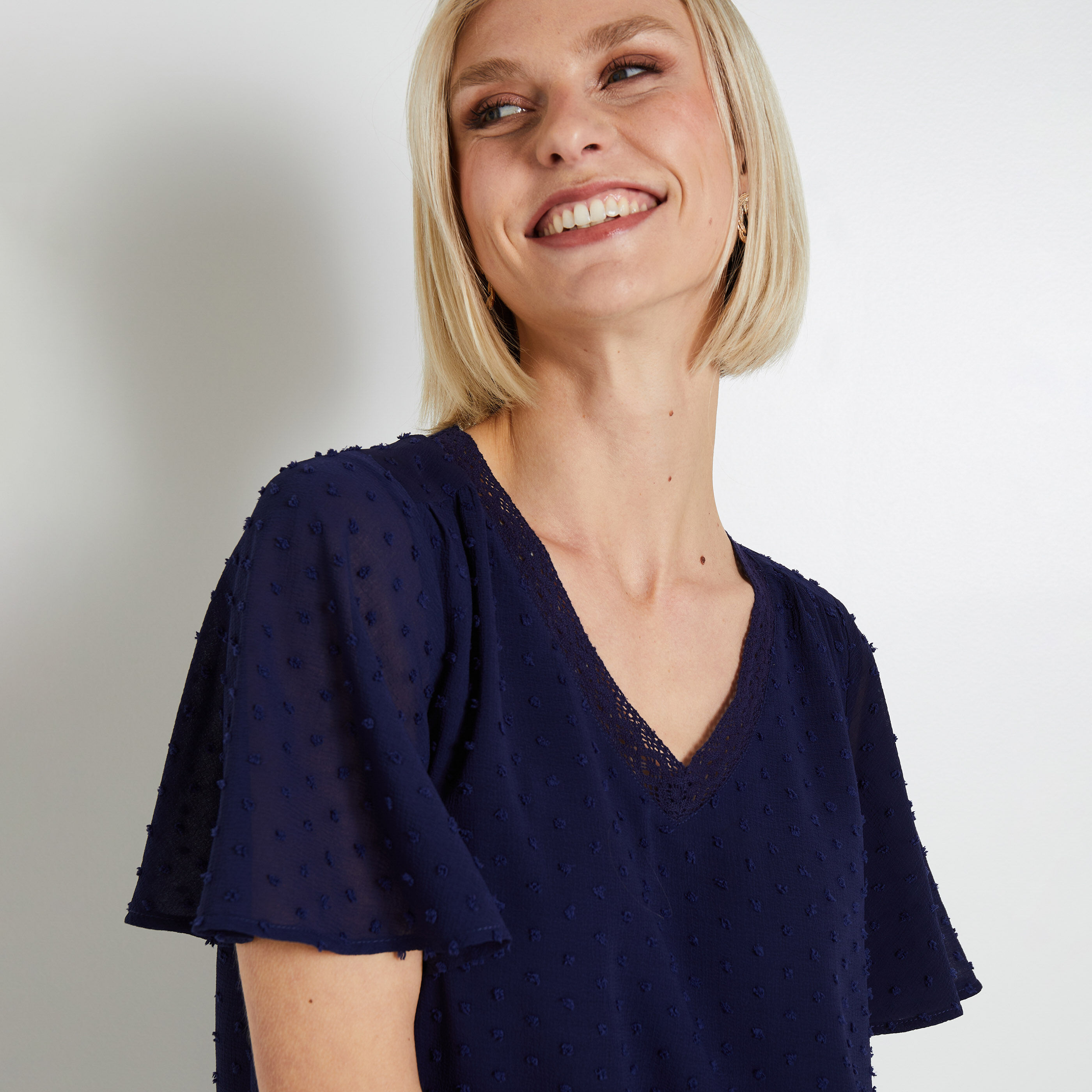 Blouse plumetis femme