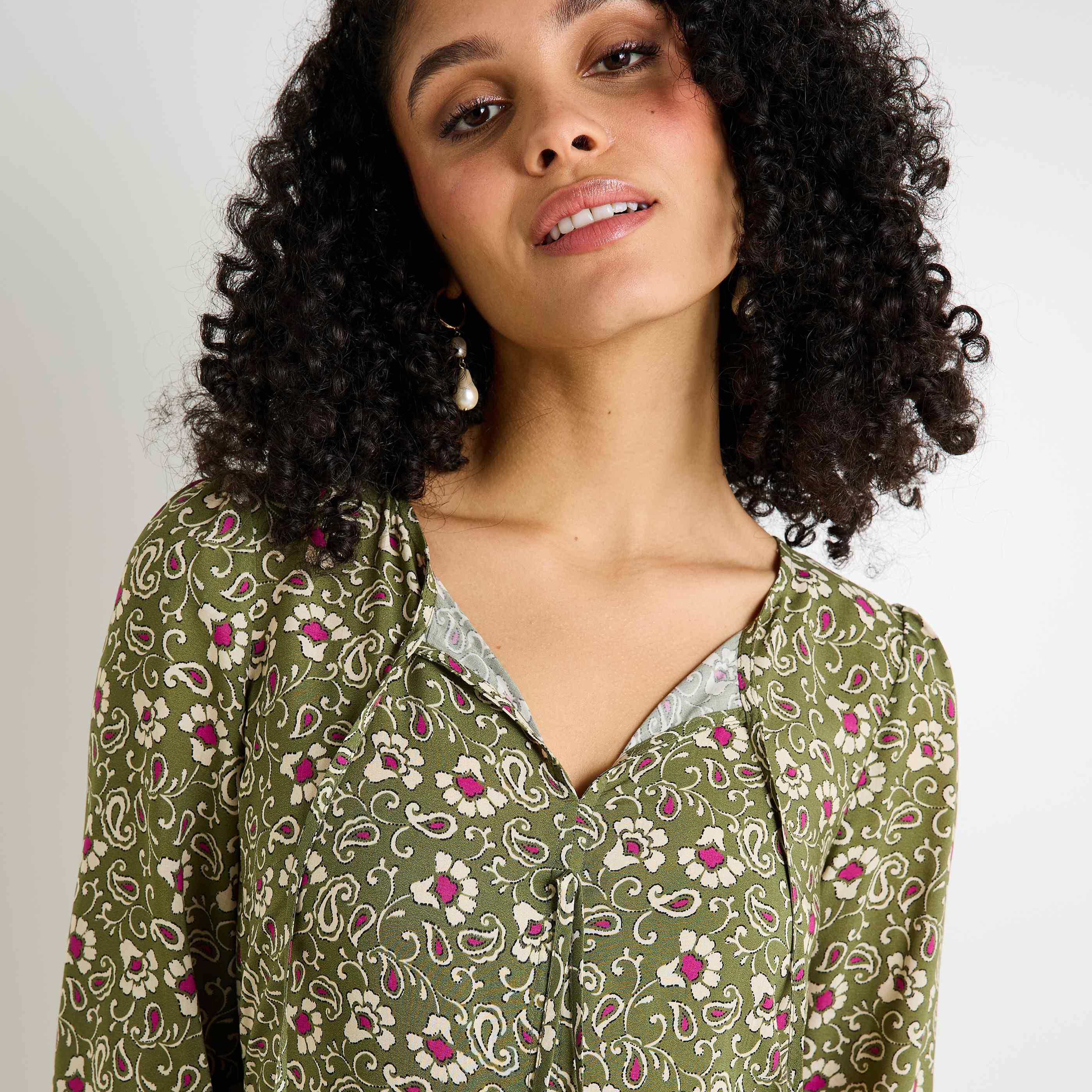 Blouse imprim&eacute;e femme
