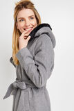 Manteau peignoir à capuche femme