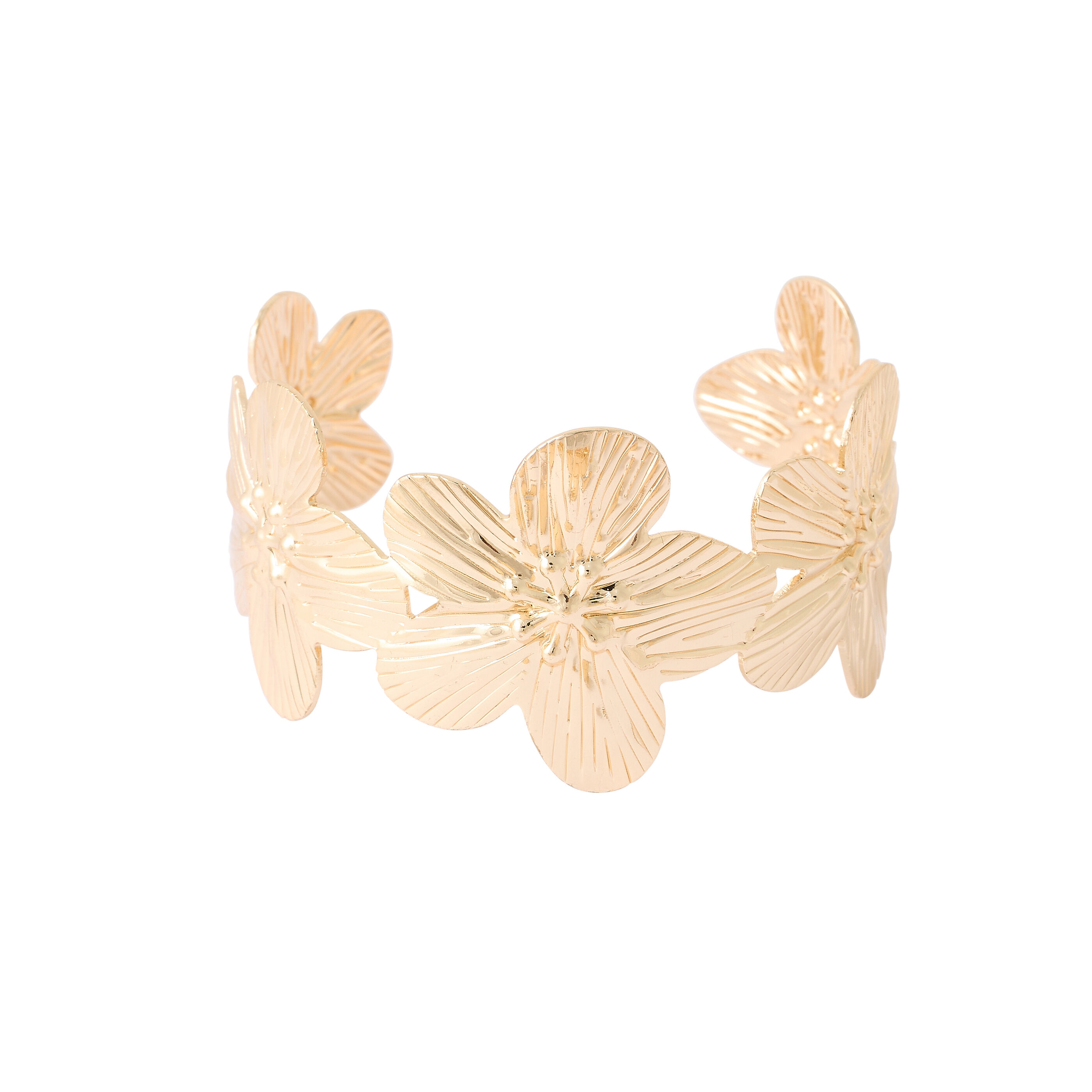 Bracelet manchette fleurs