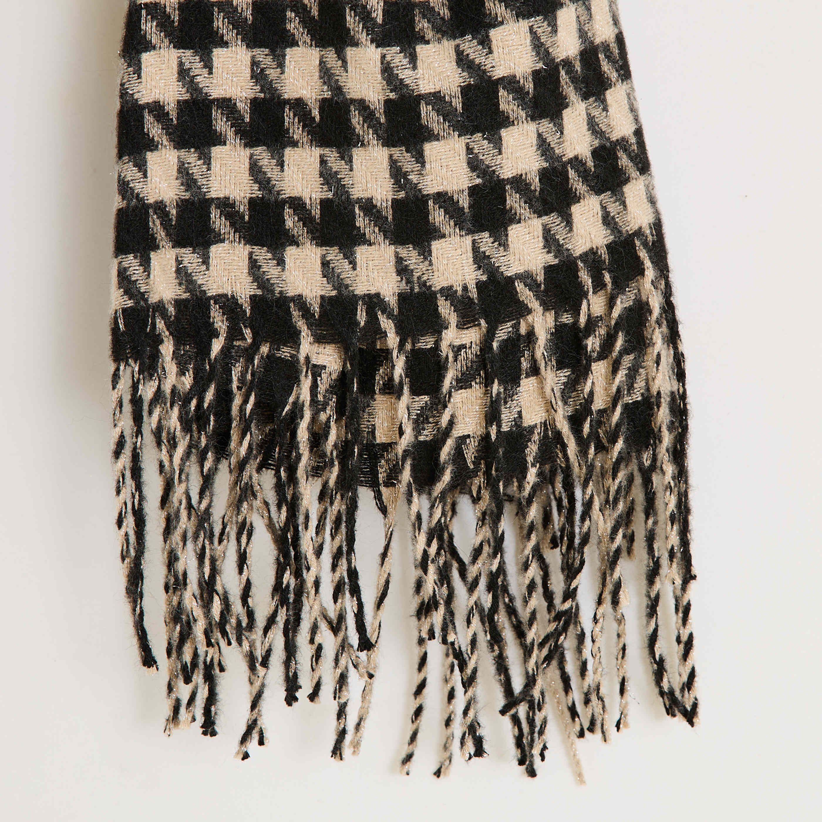 Echarpe motif pied de poule femme