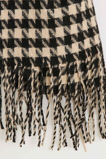 Echarpe motif pied de poule 