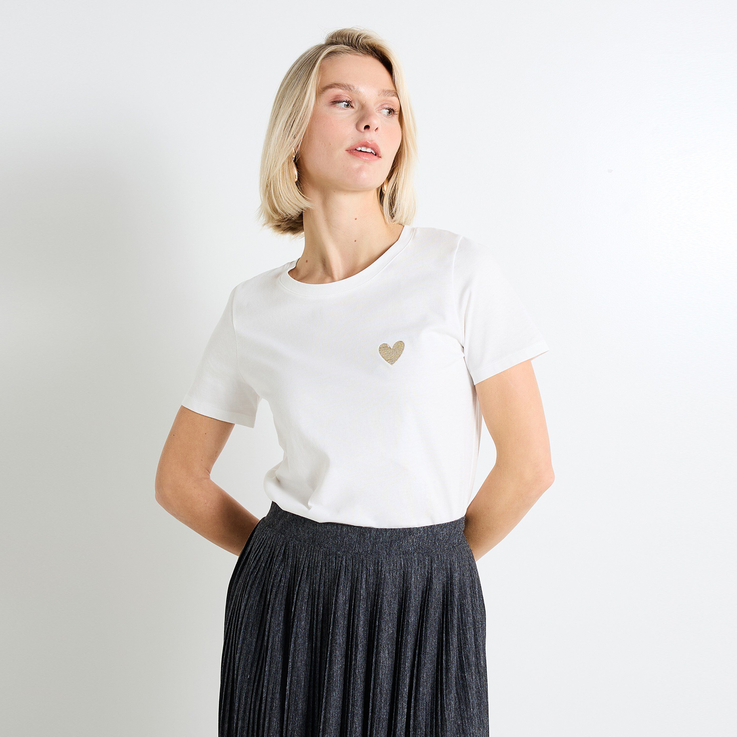 T-shirt col rond femme