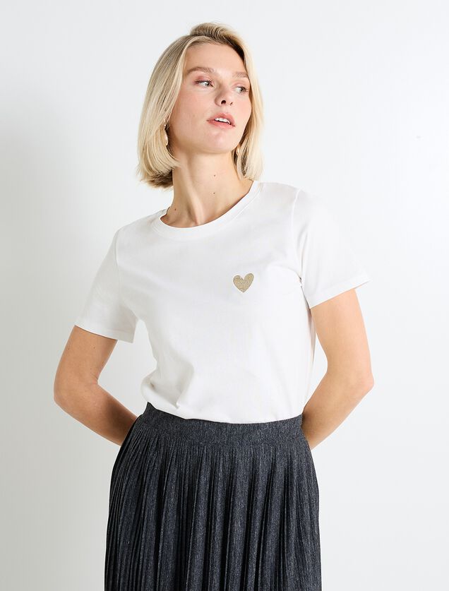 T-shirt col rond femme