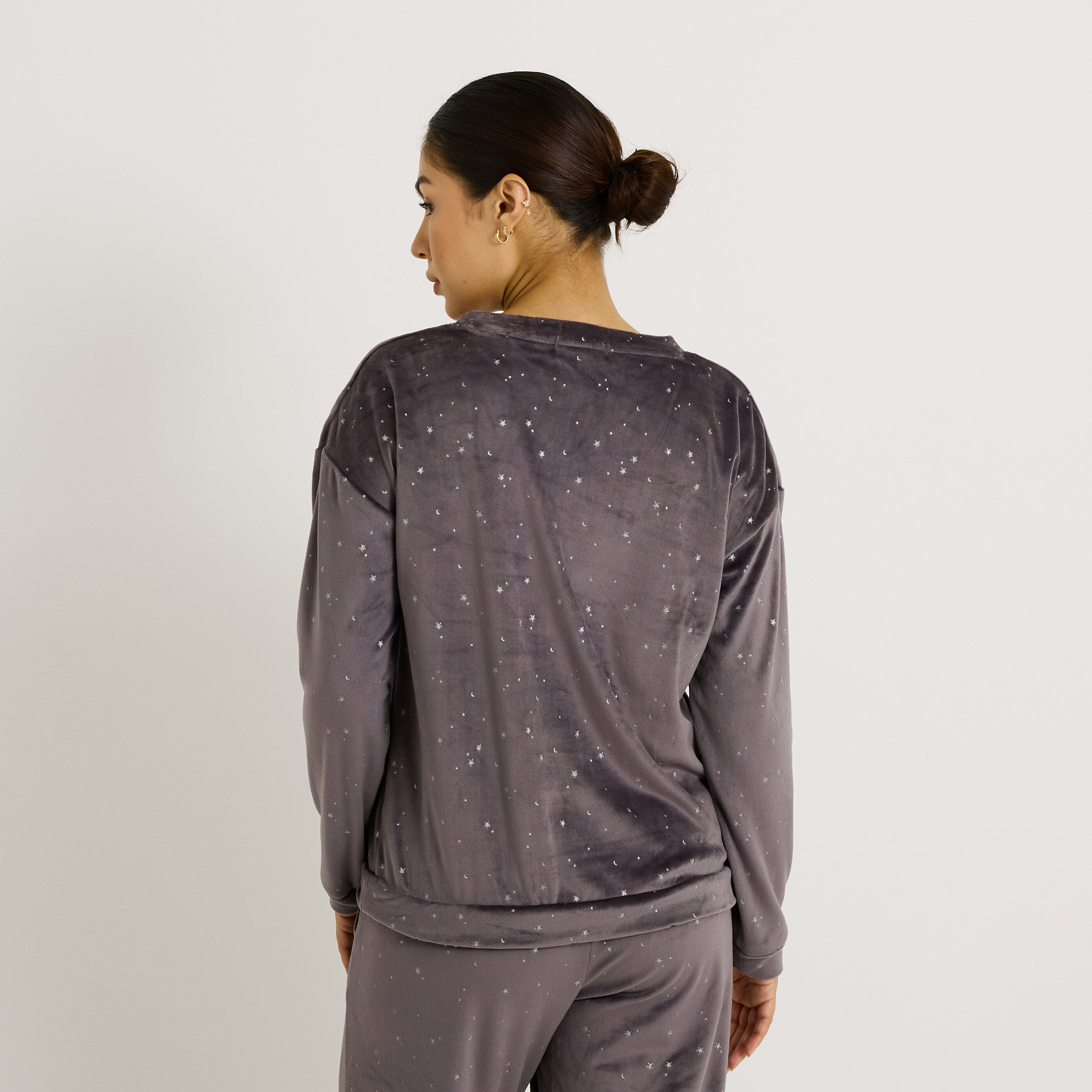 Sweat de pyjama en velours femme