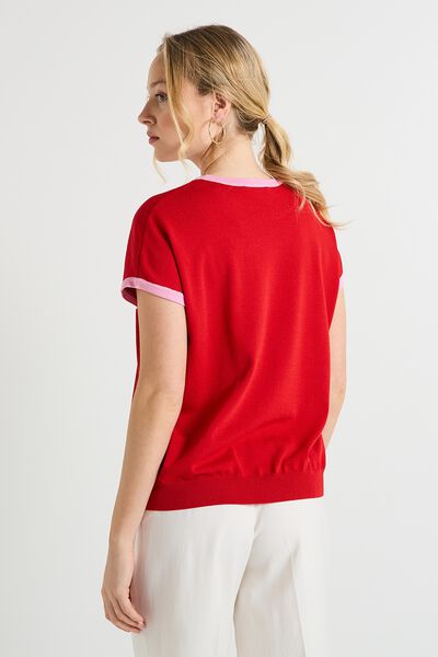 Pull manches courtes femme