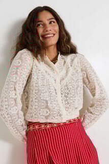 Chemise brodée femme