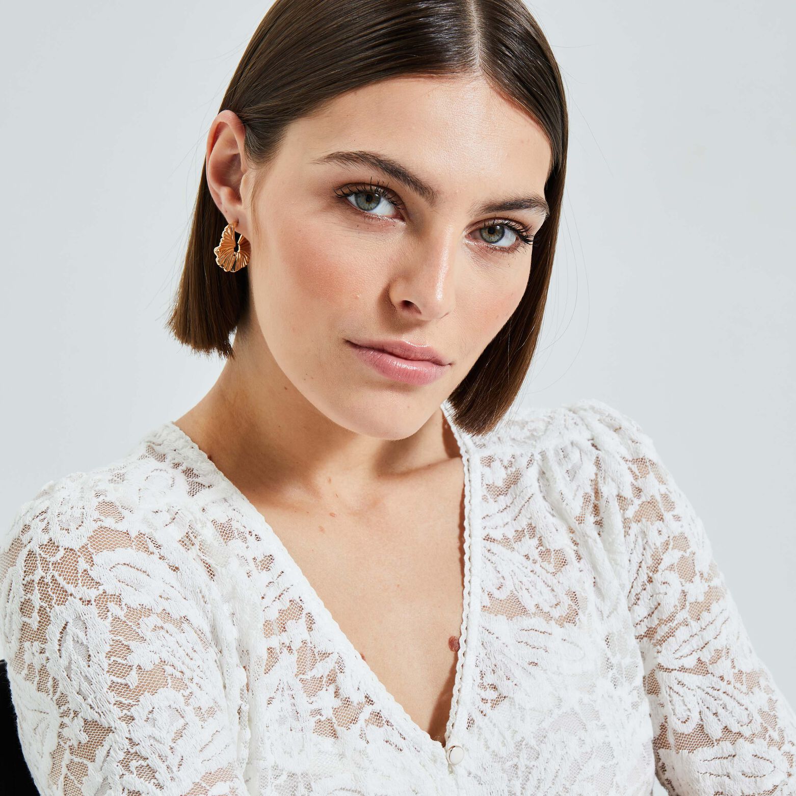 Chemise légère dentelle femme