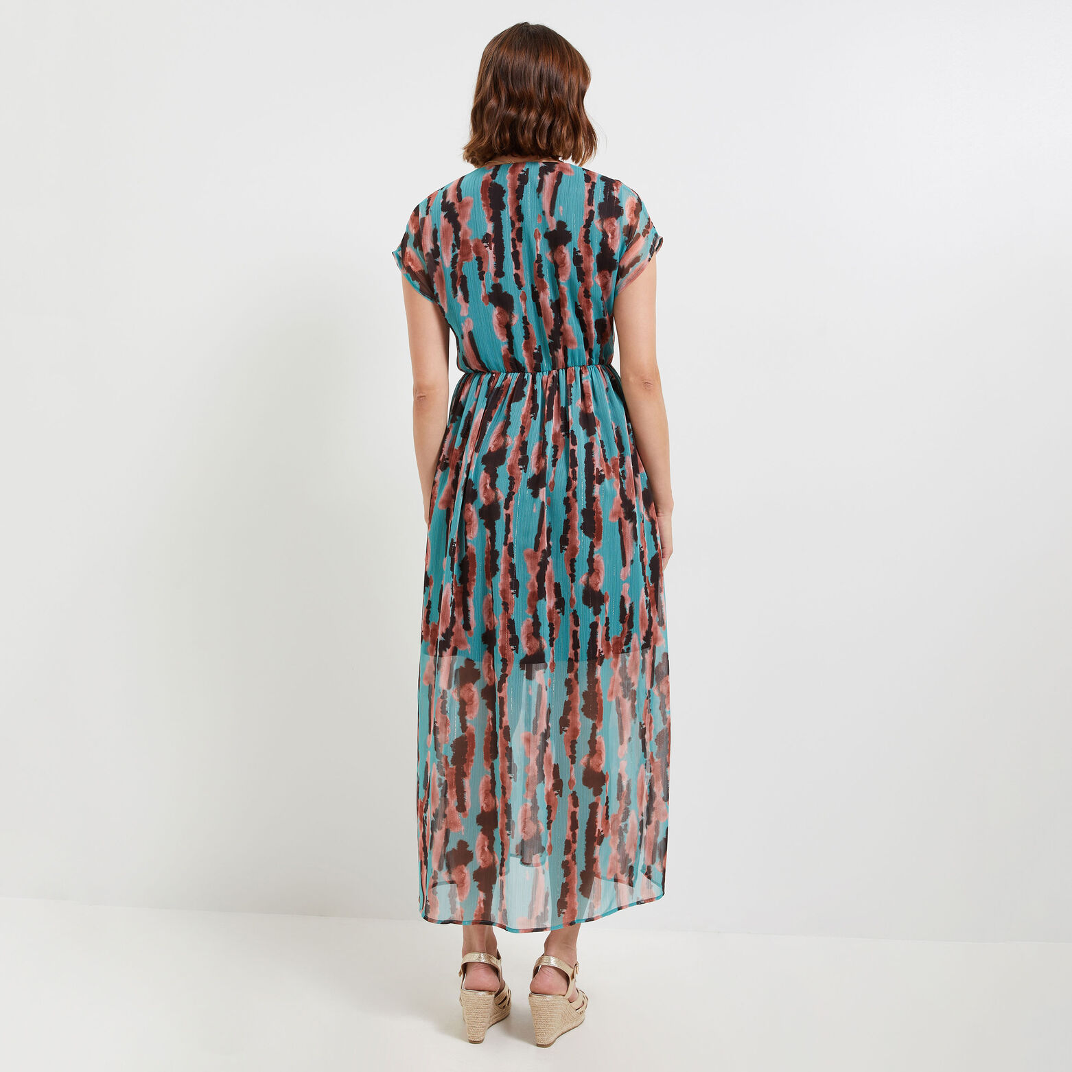 Robe longue imprimée femme