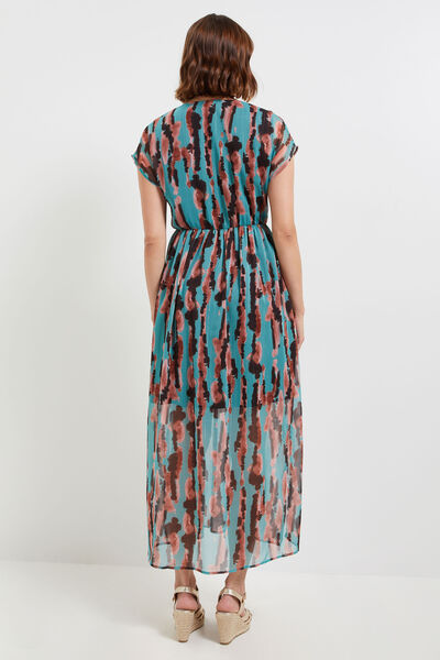 Robe longue imprimée femme