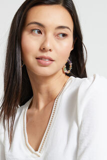 Blouse col V femme