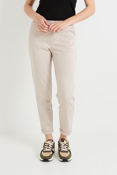 Pantalon cigarette maille femme