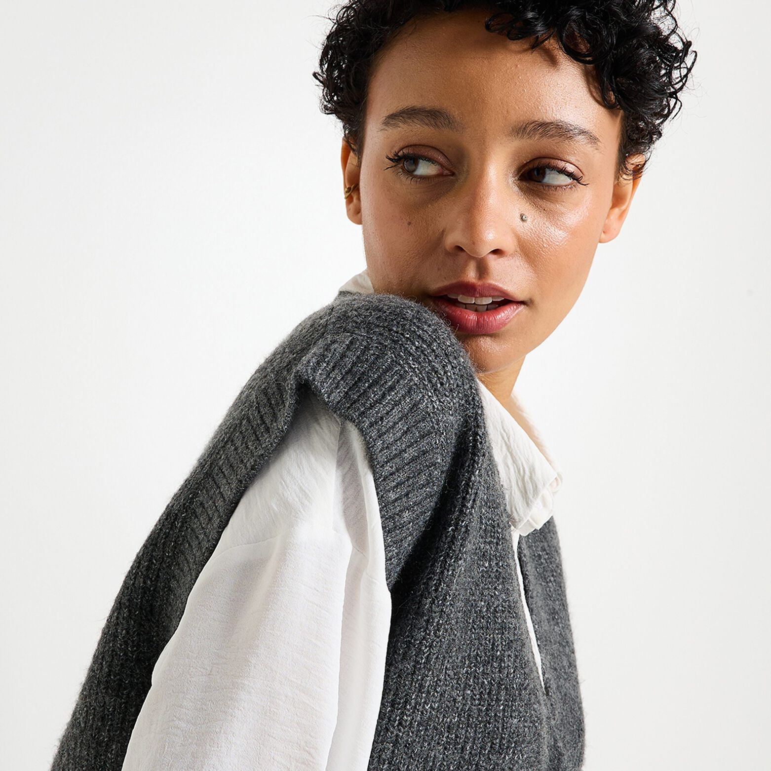 Gilet col V femme