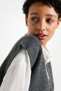 Gilet col V femme