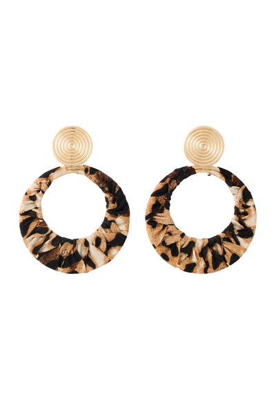 Boucles d'oreilles à imprimé léopard