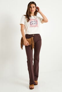 T-shirt graphique à col rond femme