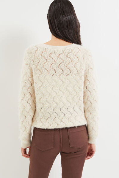 Pull maille ajourée femme 