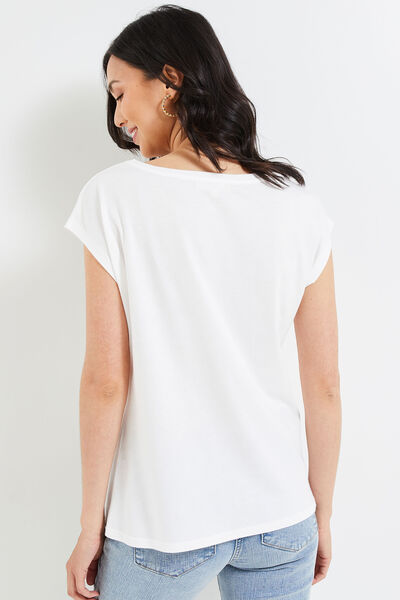 Tshirt print femme