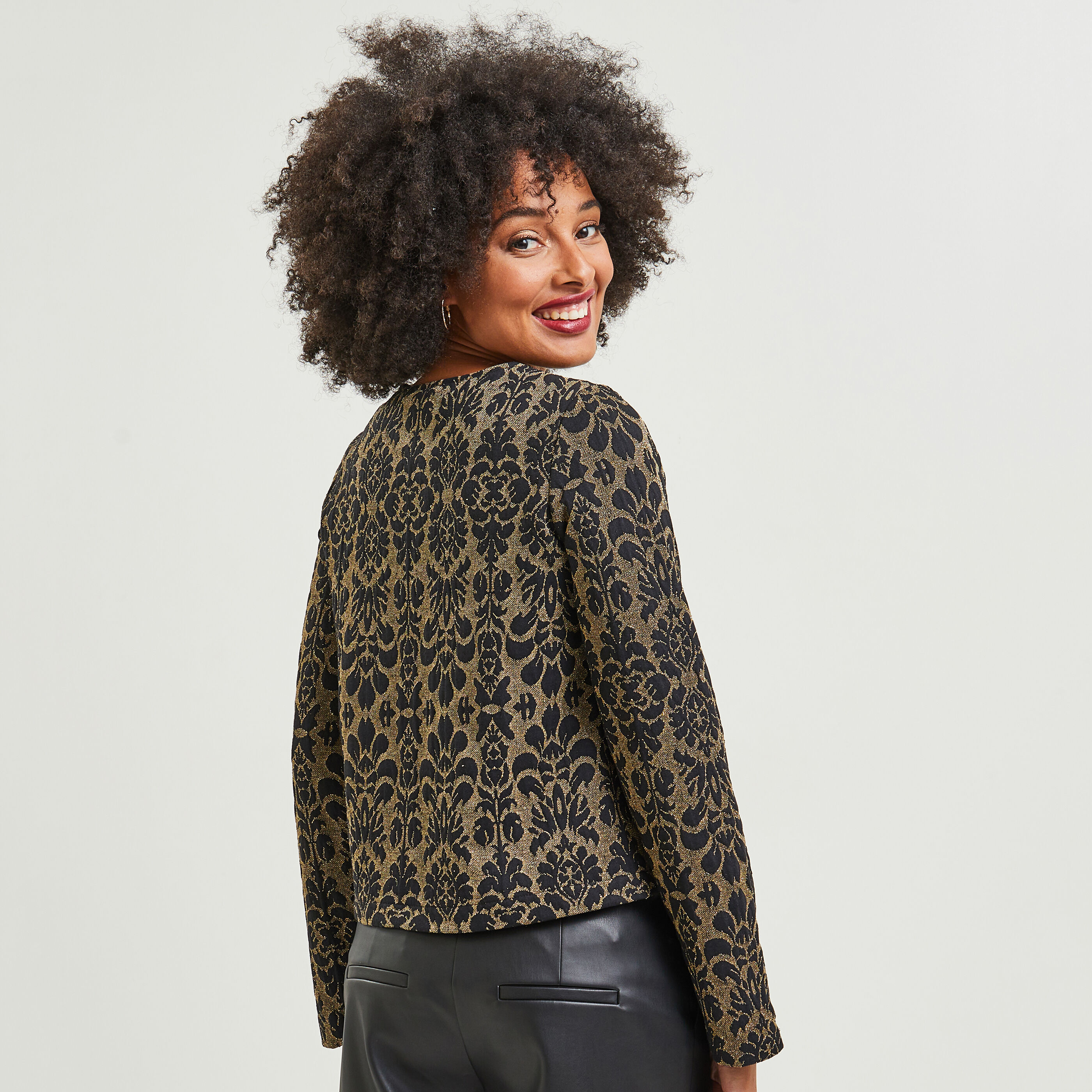 Veste jacquard femme sale