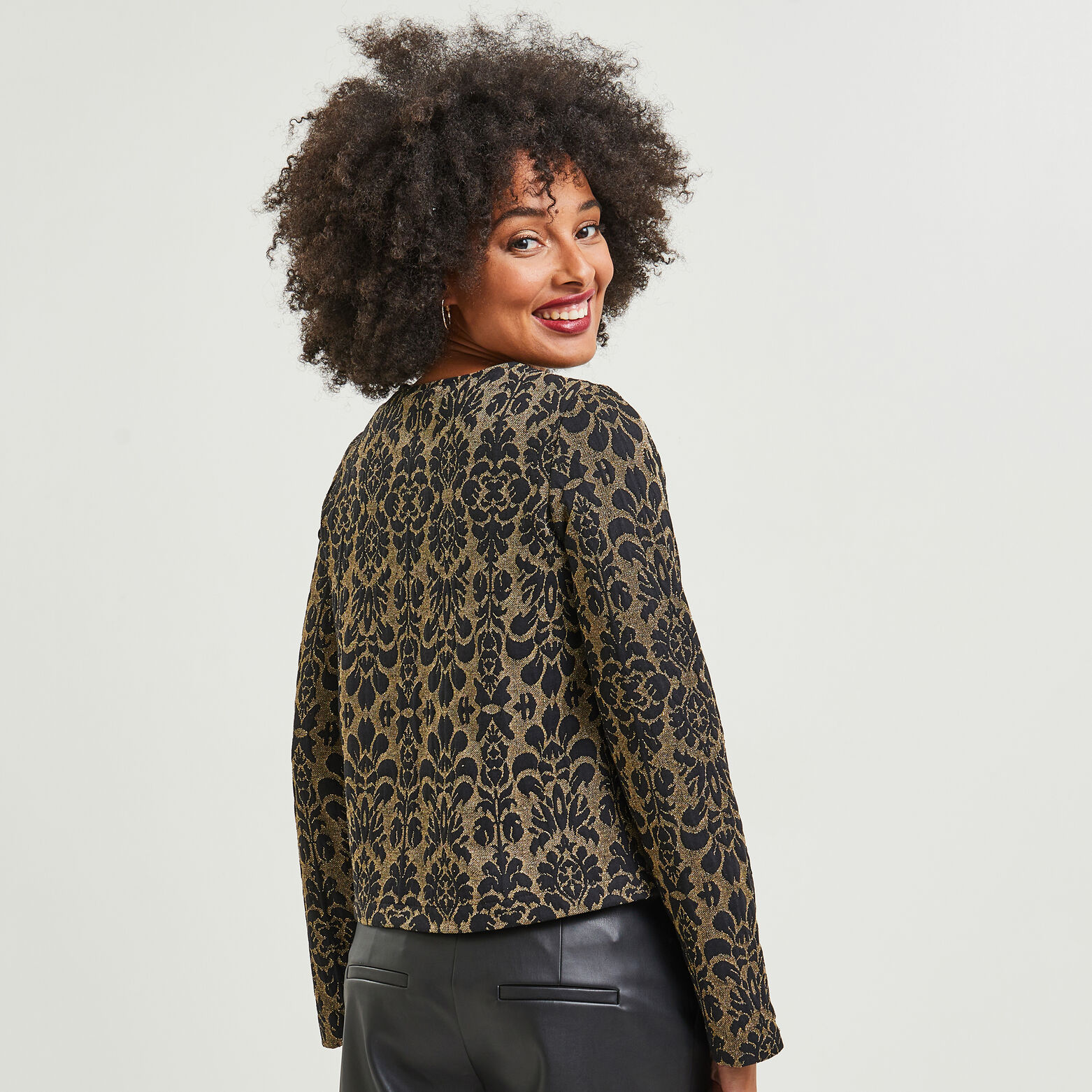 Veste maille jacquard femme