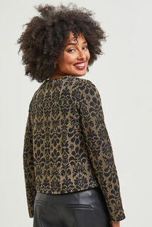 Veste maille jacquard femme