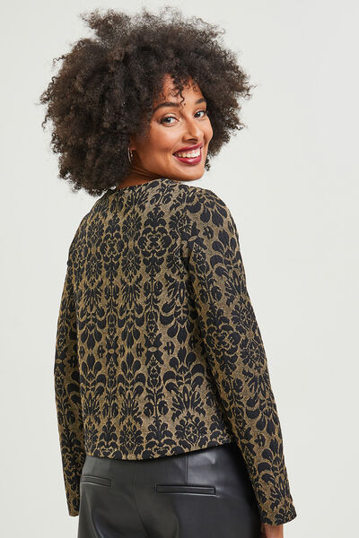 Veste maille jacquard femme