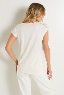 T-shirt col V femme