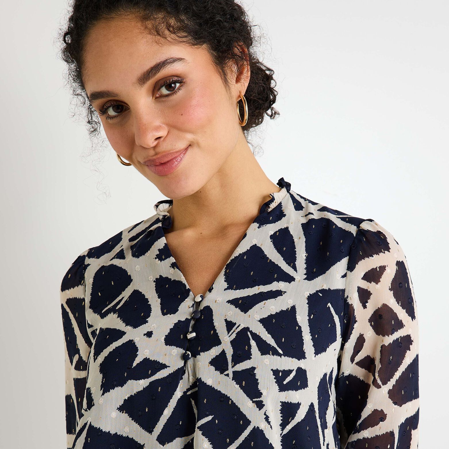 Robe col V femme