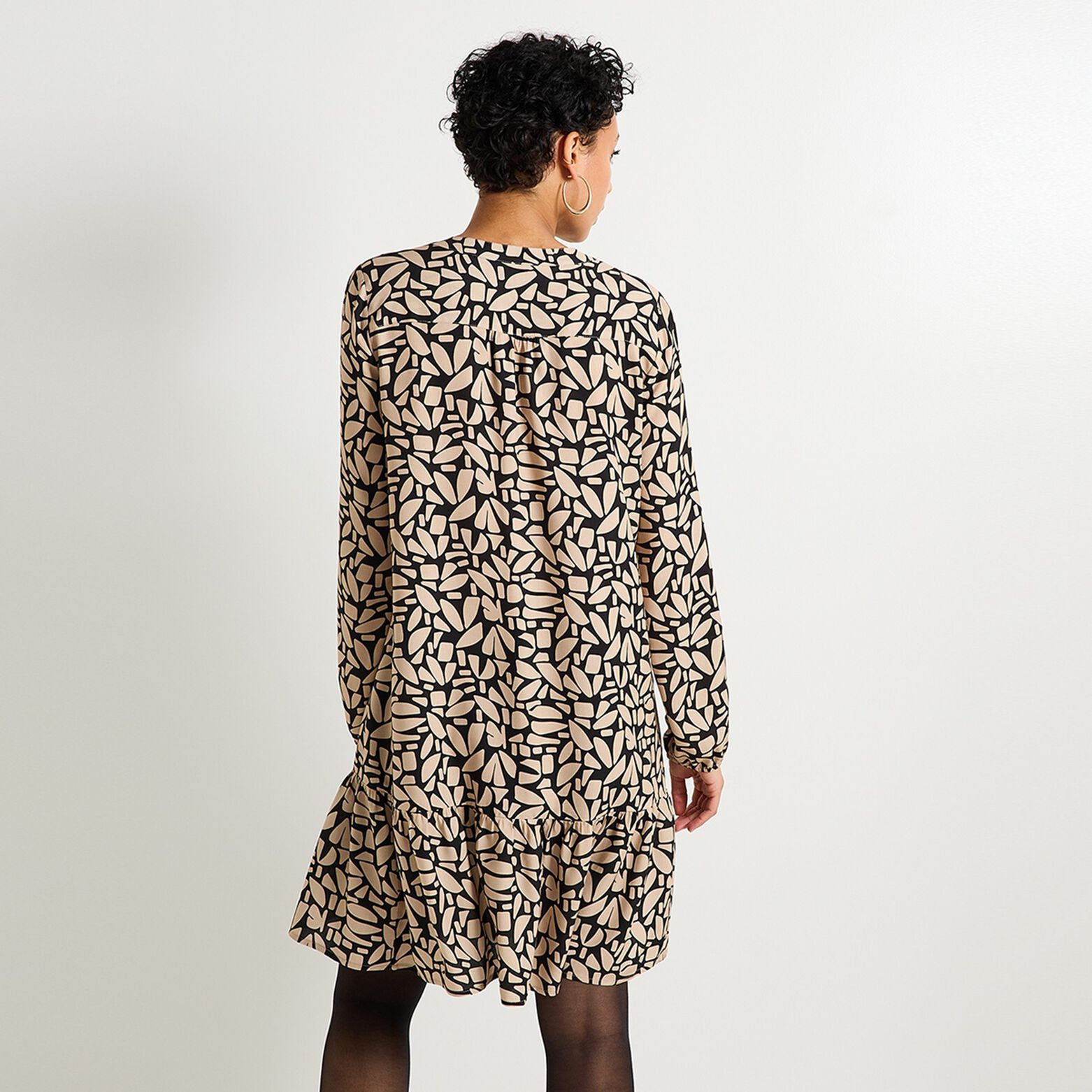 Robe imprimée col V femme