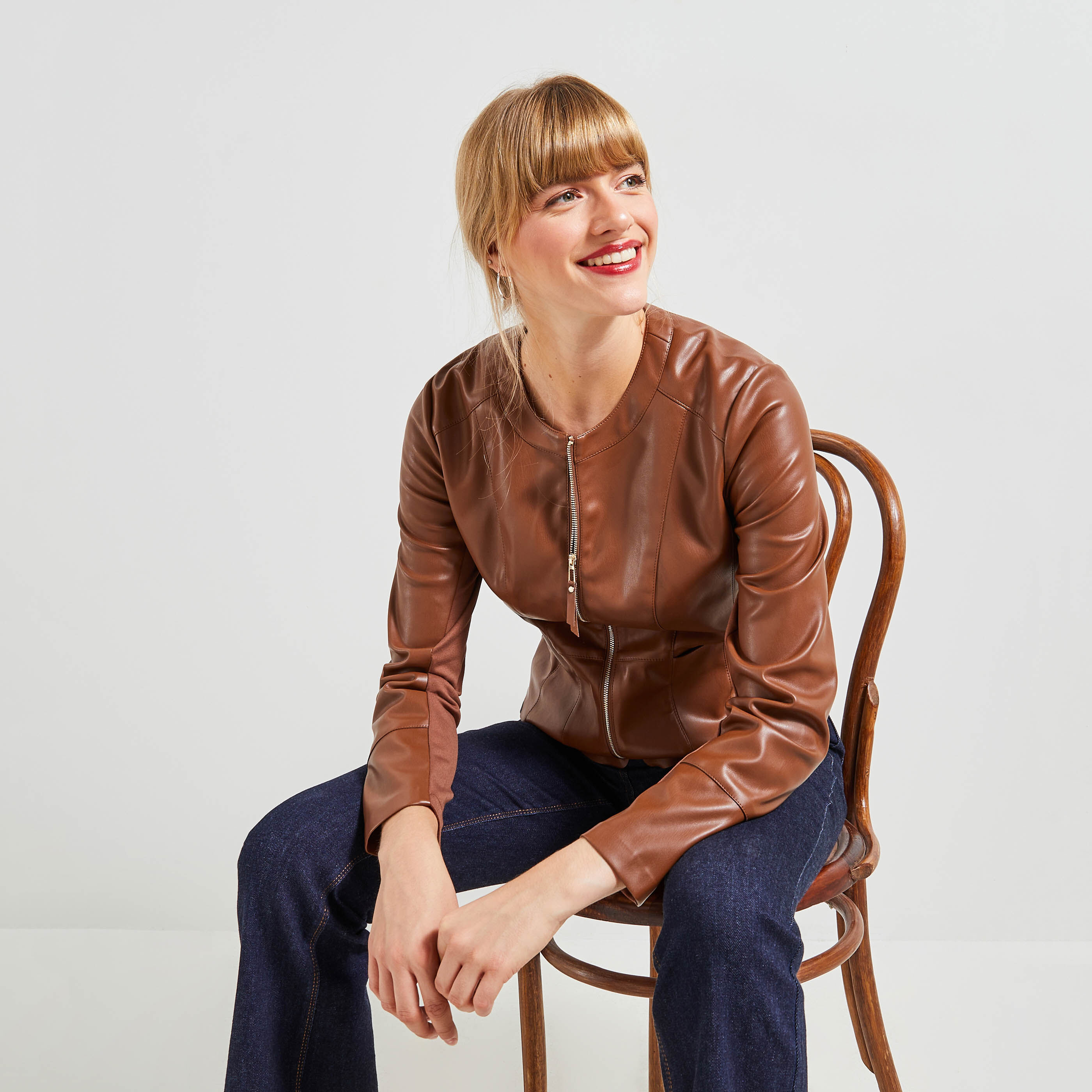 Blouson simili femme sales