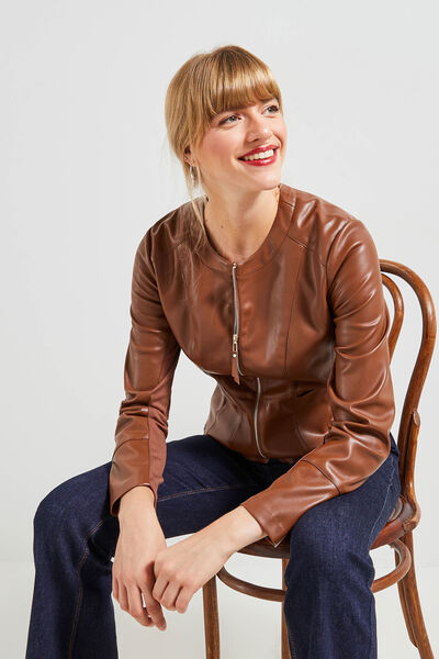 Blouson en simili femme