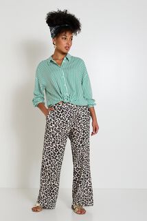 Pantalon léopard fluide femme