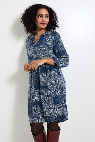 Robe col chemise femme