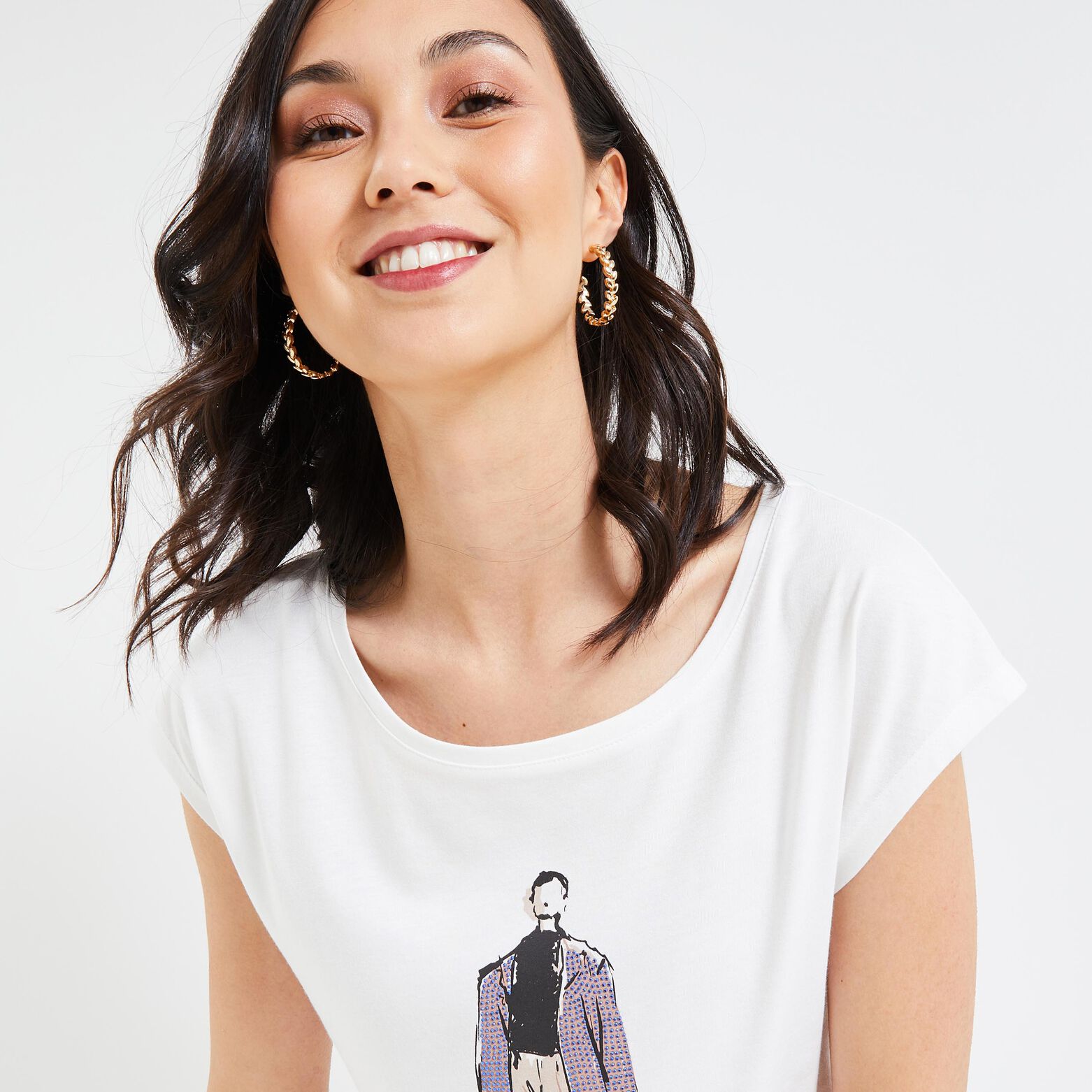 Tshirt print femme