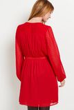 Robe plumetis rouge
