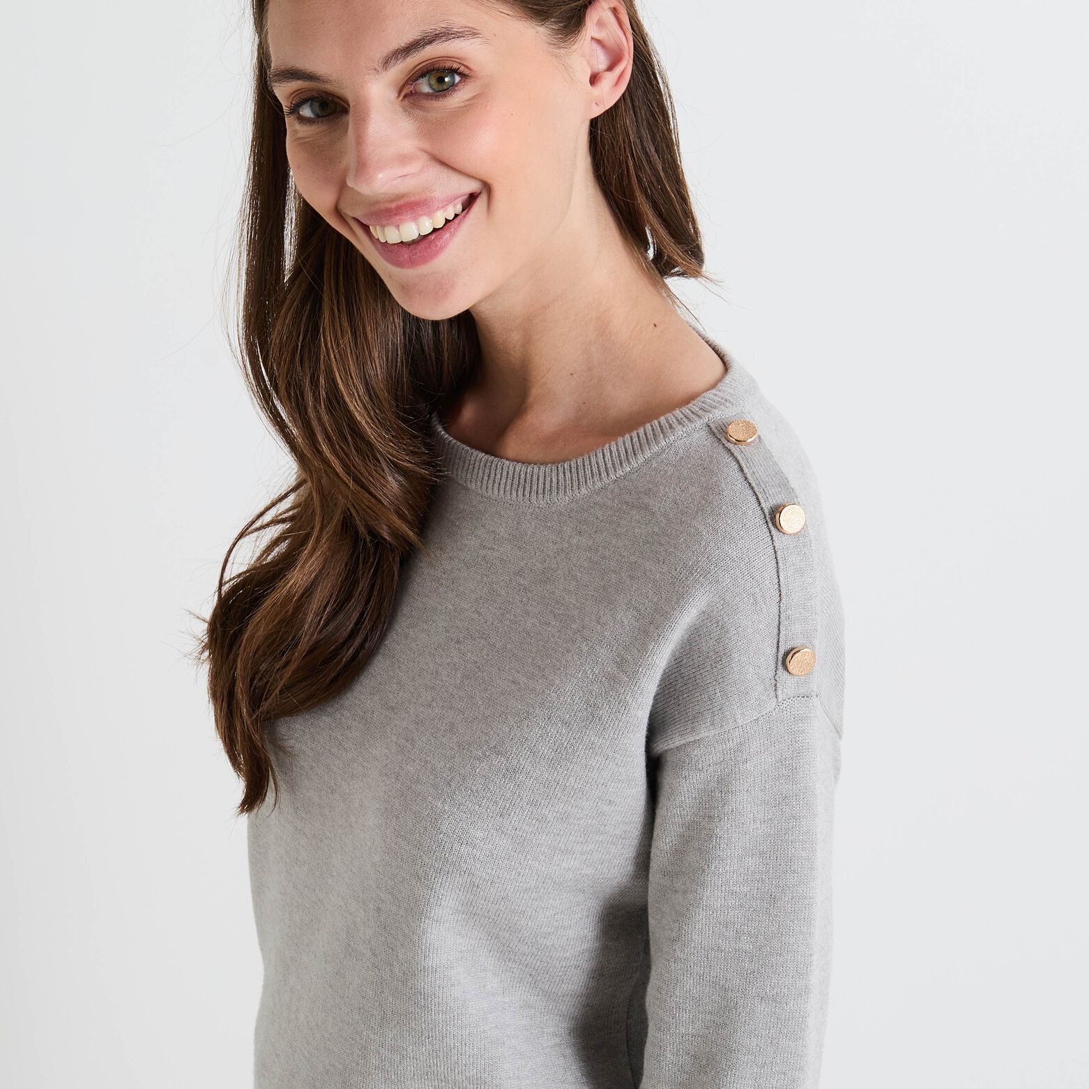 Pull col rond femme